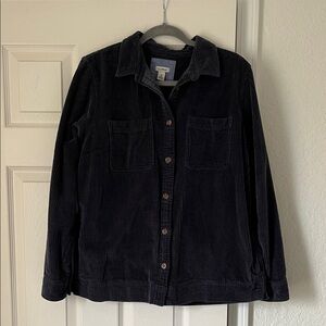 L.L. Bean Women's Navy Corduroy Jacket
